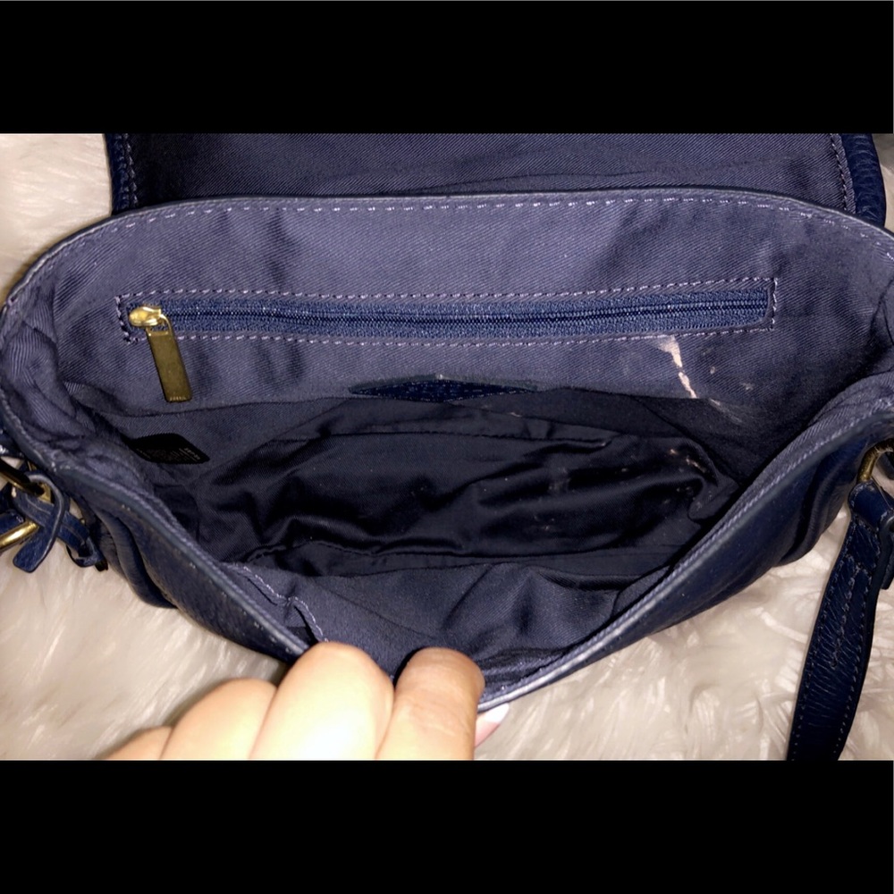 Fossil Color-Block Crossbody Saddle Bag - image 8